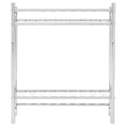 Premier Housewares 2 Tier Wall Mount Towel Shelves - Size: 50 x 21 x 52cm - Silver - Wilko - thumbnail 5
