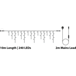 Eagle Connect 240 Cool White LED Black Icicle Light 10m - Size: 51 x 50 x 27cm - Wilko - thumbnail 7