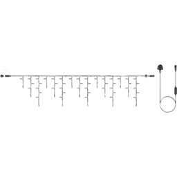 Eagle Connect 240 Cool White LED Black Icicle Light 10m - Size: 51 x 50 x 27cm - Wilko - thumbnail 3