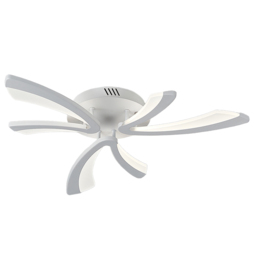Living and Home V Shaped LED Semi Flush Ceiling Light - Size: 6.5 x 70 x 70cm - White - Wilko - thumbnail 1