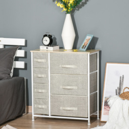 Portland 7 Drawer Grey Chest of Drawers - Multi - Wilko - thumbnail 5