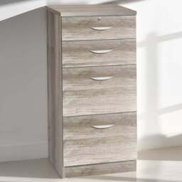 R White Cabinets 4 Drawer Grey Filing Cabinet - Wilko - thumbnail 1