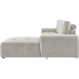 DS Living The Capri 3 Seater Beige Woven Fabric Right Hand Chaise Corner Sofa - Wilko - thumbnail 5
