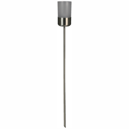 Luxform Jamaica LED Solar Spike Light - Size: 9.1 x 9.1 x 91.1cm - Silver - Wilko - thumbnail 1