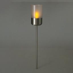Luxform Jamaica LED Solar Spike Light - Size: 9.1 x 9.1 x 91.1cm - Silver - Wilko - thumbnail 6