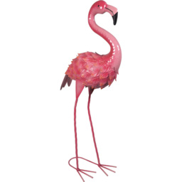 St Helens Pink Metal Flamingo Garden Ornament - Wilko - thumbnail 1