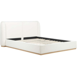 Birlea Eden King Size Boucle Bed Frame with Curved Headboard - White - Wilko - thumbnail 3
