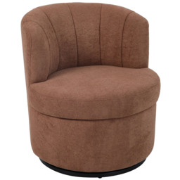 Halle Brown Swivel Accent Chair - Size: Single - Wilko - thumbnail 4