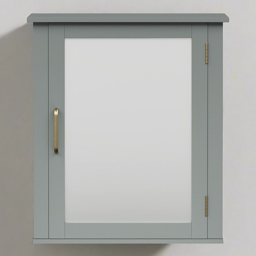 Teamson Home Mercer Grey Wooden Mid Century Medicine Cabinet - Size: 52.7 x 15.2 x 45.7cm - Wilko