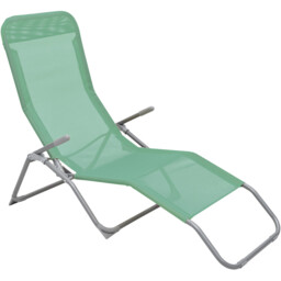 Outdoor Essentials Barcelona Sage Sun Lounger - Size: 1 Seater - Green - Wilko - thumbnail 2