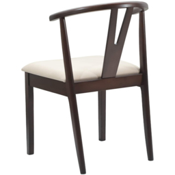 vidaXL Set of 2 Light Brown Rubberwood Dining Chairs - Wilko - thumbnail 5