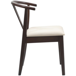 vidaXL Set of 2 Light Brown Rubberwood Dining Chairs - Wilko - thumbnail 7