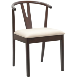 vidaXL Set of 2 Light Brown Rubberwood Dining Chairs - Wilko - thumbnail 3