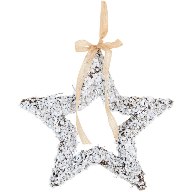 Frosted Wreath - Natural & White - Wilko - image 1