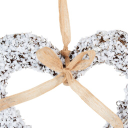 Frosted Wreath - Natural & White - Wilko - thumbnail 4