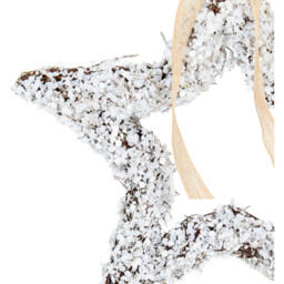 Frosted Wreath - Natural & White - Wilko - thumbnail 6