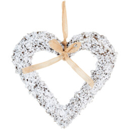 Frosted Wreath - Natural & White - Wilko - thumbnail 3