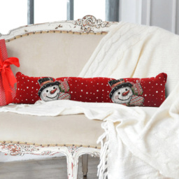 Noel Square Snowman Presents Draught Excluder - Size: 24 x 90 x 10cm - Red - Wilko - thumbnail 3