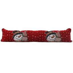 Noel Square Snowman Presents Draught Excluder - Size: 24 x 90 x 10cm - Red - Wilko - thumbnail 1