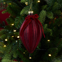 Glitter Flocked Bow Bauble - Sleigh Bells Ring - Wilko - thumbnail 6