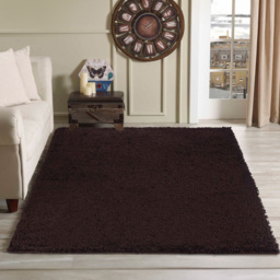 Desire Rugs Oxford Brown Plain Shaggy Rug 80 x 150cm - Wilko - thumbnail 3