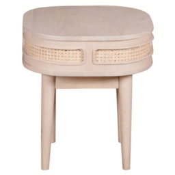 Brooklyn Valencia Cane and Mango Wood Bedside Table - Size: Single Drawer - Brown - Wilko - thumbnail 4