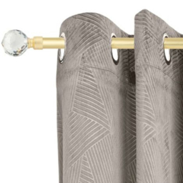 New Edge Blinds Cristalla 160-300cm Extendable Gold Eyelet Metal Curtain Pole Set - Wilko - thumbnail 3
