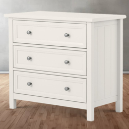 Julian Bowen Maine 3 Drawer Surf White Wide Chest of Drawers - Wilko - thumbnail 1