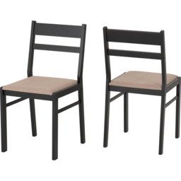 Seconique Radley Oat Fabric 4 Seater Dining Set Oak Effect and Black - Wilko - thumbnail 5