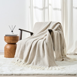 Cloud Touch Aisling Faux Mohair Fringed Chateau Grey Throw 127 x 170cm - Size: 127 x 170 x 0.5cm - Wilko - thumbnail 4