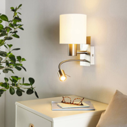 EGLO Pasteri White Wall and Reading Light - Size: 15.0 x 19.5 x 38.0cm - Wilko - thumbnail 3