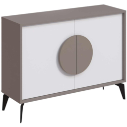 Decortie Gora 2 Door White and Mocha Grey Sideboard - Size: 82 x 110 x 35.6cm - Multi - Wilko - thumbnail 3