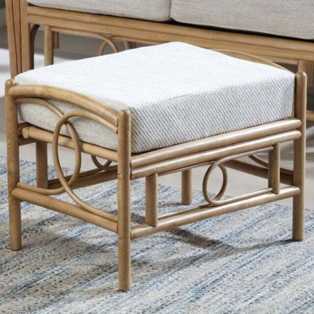 Desser Furniture Madrid Light Oak Natural Jasper Footstool - Size: 48.0 cm x 64.0 cm x 47.0 cmcm - Brown - Wilko - image 1