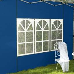 Outsunny 3 x 2m Blue Gazebo Side Panels - Size: 195 x 295 x 295cm - Wilko - thumbnail 4