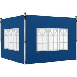 Outsunny 3 x 2m Blue Gazebo Side Panels - Size: 195 x 295 x 295cm - Wilko - thumbnail 3
