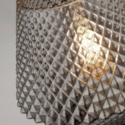 Lighting Collection Textured Smoked Glass Table Lamp - Size: 17.5 x 15 x 15cm - Grey - Wilko - thumbnail 5
