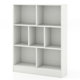 Costway 7 Cube White Bookshelf - Size: 7 Shelf - Wilko - thumbnail 3