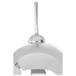 Premier Housewares Beige Shade Dimple Effect Table Lamp - Size: 24 x 24 x 120cm - Silver - Wilko - thumbnail 4
