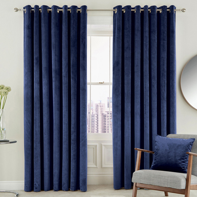 Helena Springfield Escala Lined Electric Blue Curtains 168 x 137cm - Size: W 168 x D 137cm - Wilko - image 1
