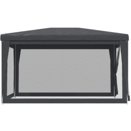 vidaXL 3 x 4m Anthracite Party Tent with 4 Mesh Sidewalls - Grey - Wilko - thumbnail 5