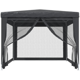 vidaXL 3 x 4m Anthracite Party Tent with 4 Mesh Sidewalls - Grey - Wilko - thumbnail 4