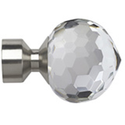 New Edge Blinds 340cm Fixed Length Satin Silver Eyelet Metal Curtain Pole Set with Bella Finial - Wilko - thumbnail 3