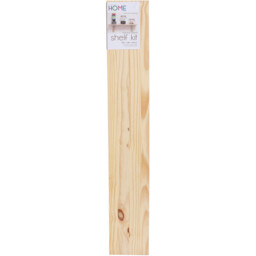 Sanded Pine Natural Wood Shelf Kit 119cm - Wilko - thumbnail 1
