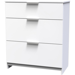 Crowndale Plymouth 3 Drawer White Deep Chest Ready Assembled - Wilko - thumbnail 3