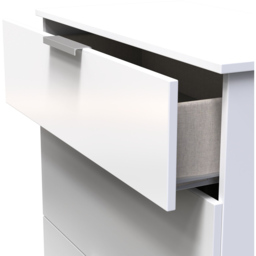 Crowndale Plymouth 3 Drawer White Deep Chest Ready Assembled - Wilko - thumbnail 7