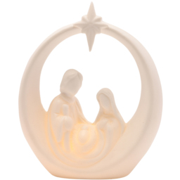 The Seasonal Gift Co. LED Ceramic Nativity Scene Christmas Decoration - Size: 19.5 x 10 x 5.5cm - White - Wilko - thumbnail 4