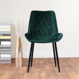 Furniturebox Molini Cesano 6 Seater Dining Set Black Gloss and Green - Grey - Wilko - thumbnail 4