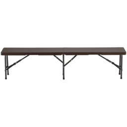 Living and Home Set of 2 Rattan Brown Folding Bench - Size: 2 Seater - Wilko - thumbnail 5