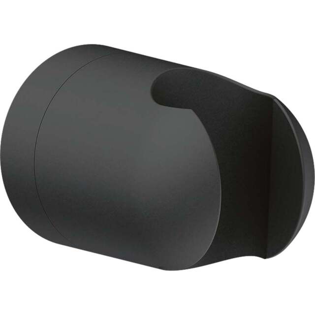 Duravit Matt Black Hand Shower Holder - Size: 3.8 x 3.8 x 5.8cm - Wilko - image 1