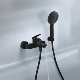 Duravit Matt Black Hand Shower Holder - Size: 3.8 x 3.8 x 5.8cm - Wilko - thumbnail 3